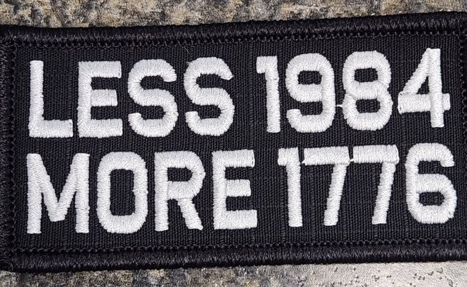 ASOS - Less 1984 and MORE 1776 - 2x4 Patch - Black w/White – WETSU Company