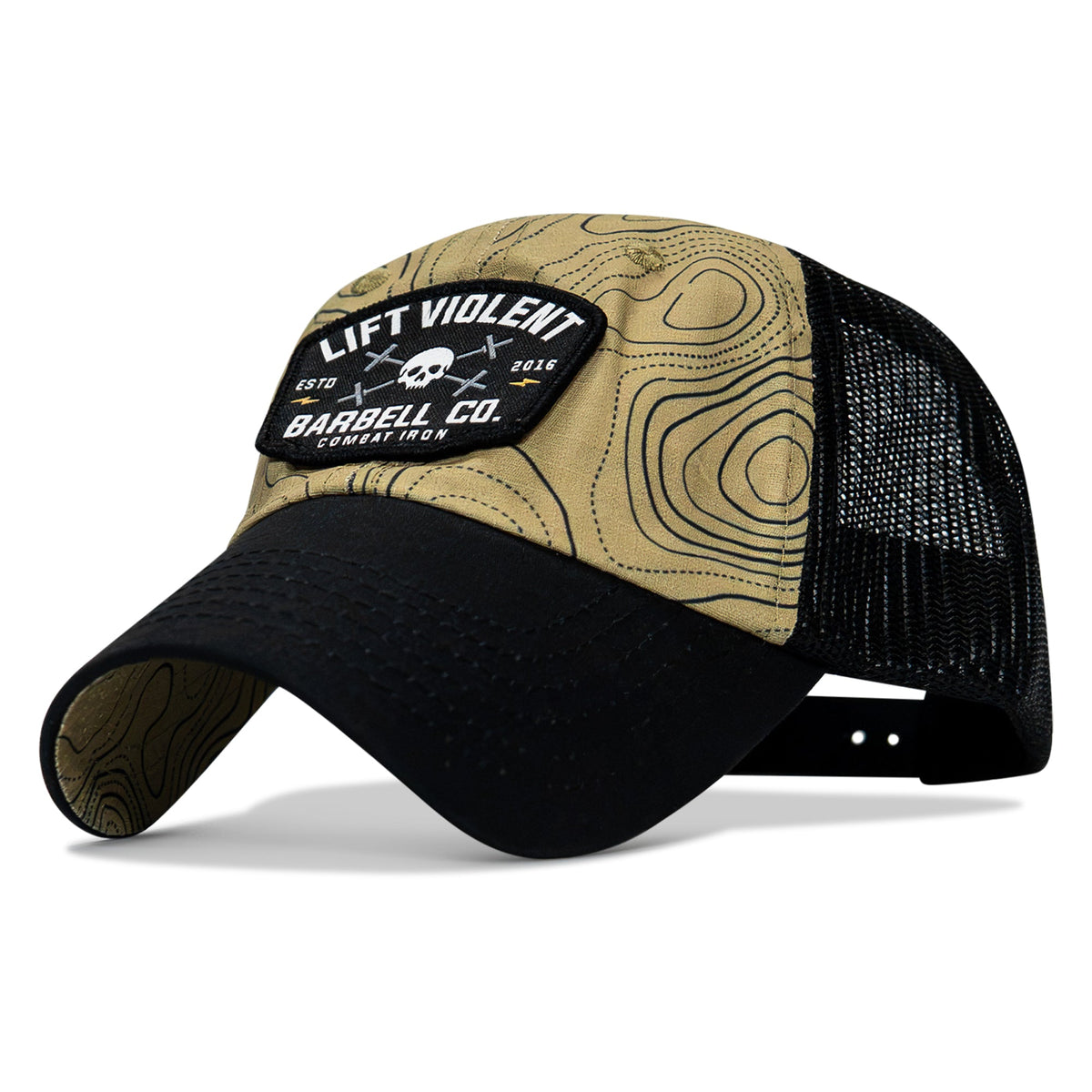 Lift Violent Barbell Co Patch. Tactical Ripstop Mesh Snapback Hat