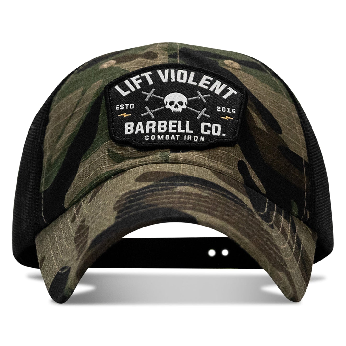 Lift Violent Barbell Co Patch. Tactical Ripstop Mesh Snapback Hat
