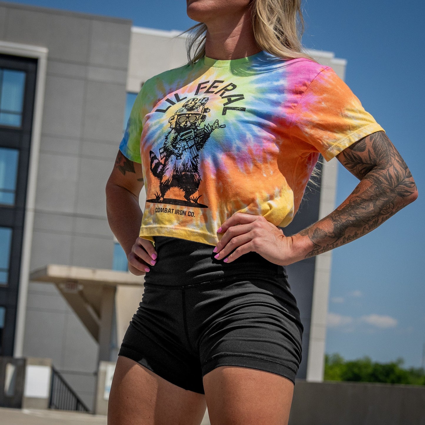 Lil Feral Raccoon Women's Crop T-Shirt