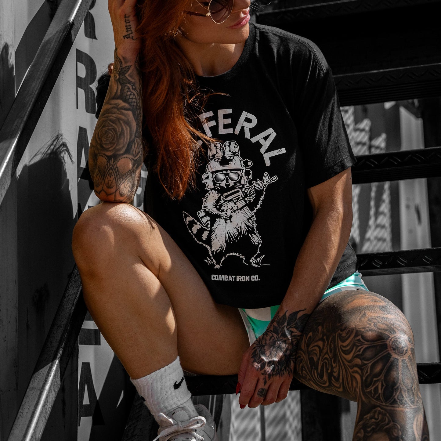 Lil Feral Raccoon Women's Crop T-Shirt