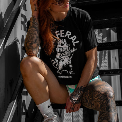 Lil Feral Raccoon Women's Crop T-Shirt