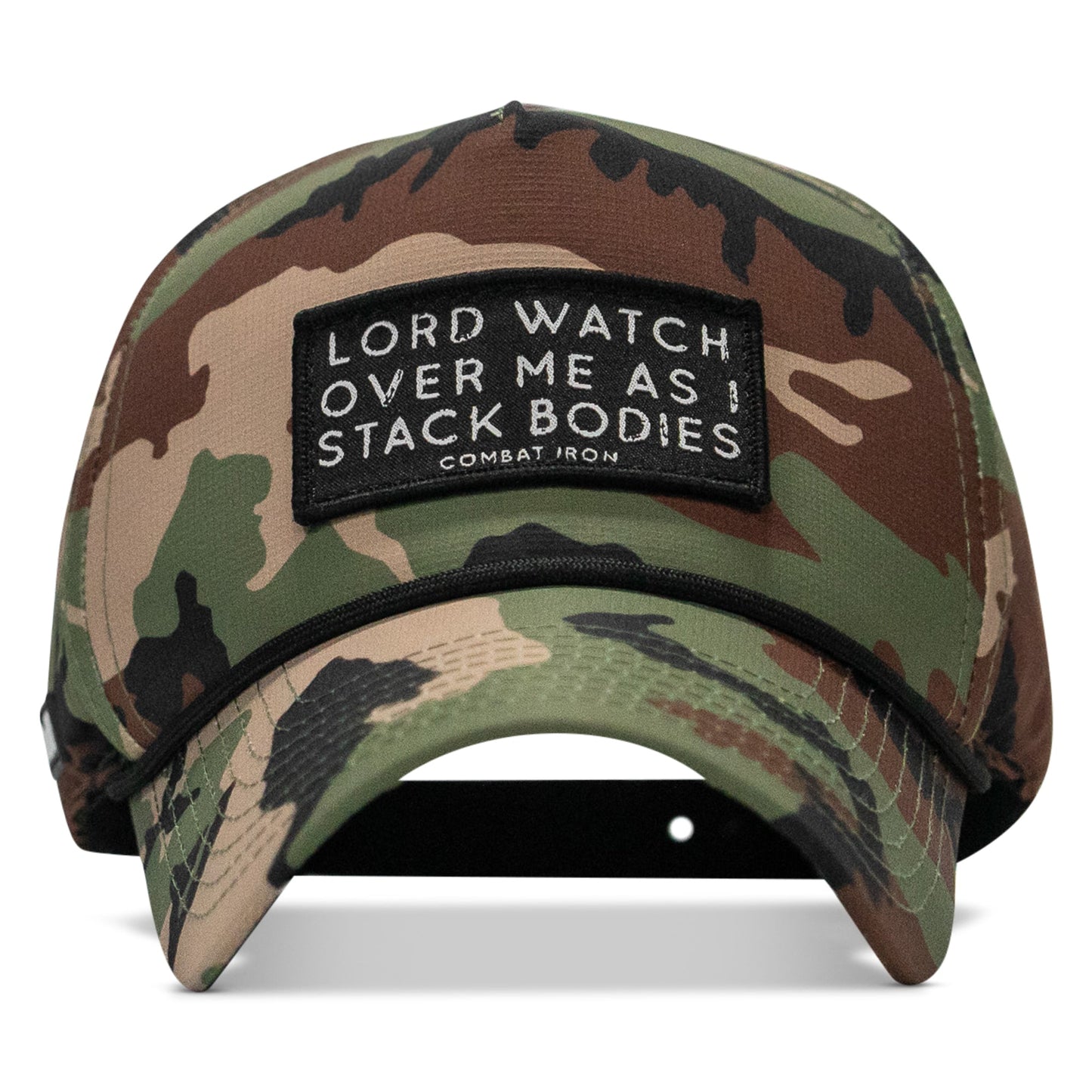 Lord Watch Over Me As I Stack Bodies Patch Waterproof Weekender Snapback