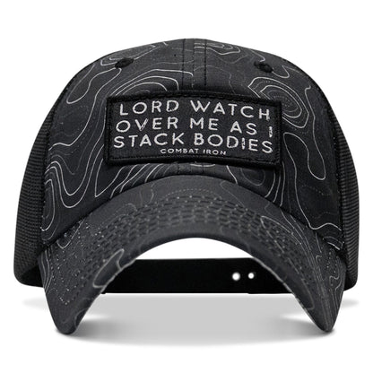 Lord Watch Over Me As I Stack Bodies Patch Tactical Ripstop Mesh Snapback Hat