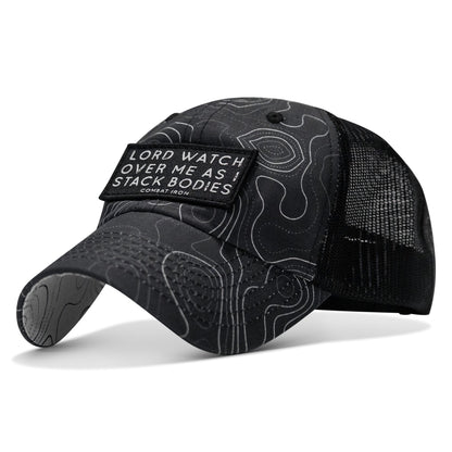 Lord Watch Over Me As I Stack Bodies Patch Tactical Ripstop Mesh Snapback Hat