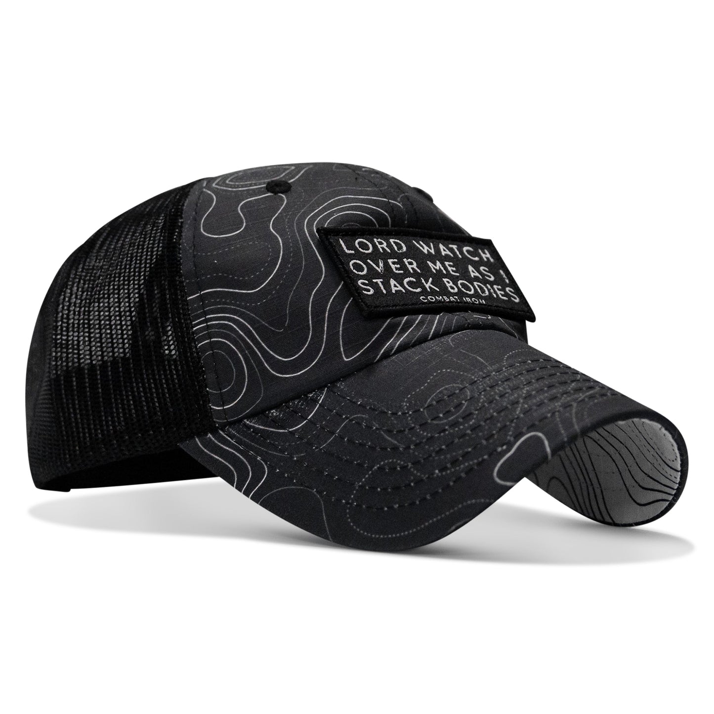 Lord Watch Over Me As I Stack Bodies Patch Tactical Ripstop Mesh Snapback Hat