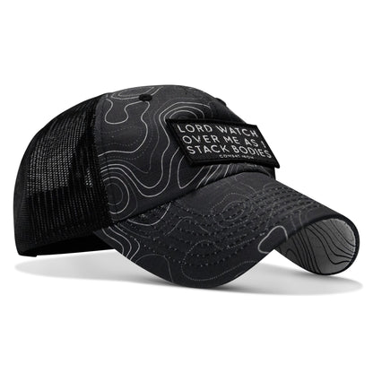 Lord Watch Over Me As I Stack Bodies Patch Tactical Ripstop Mesh Snapback Hat