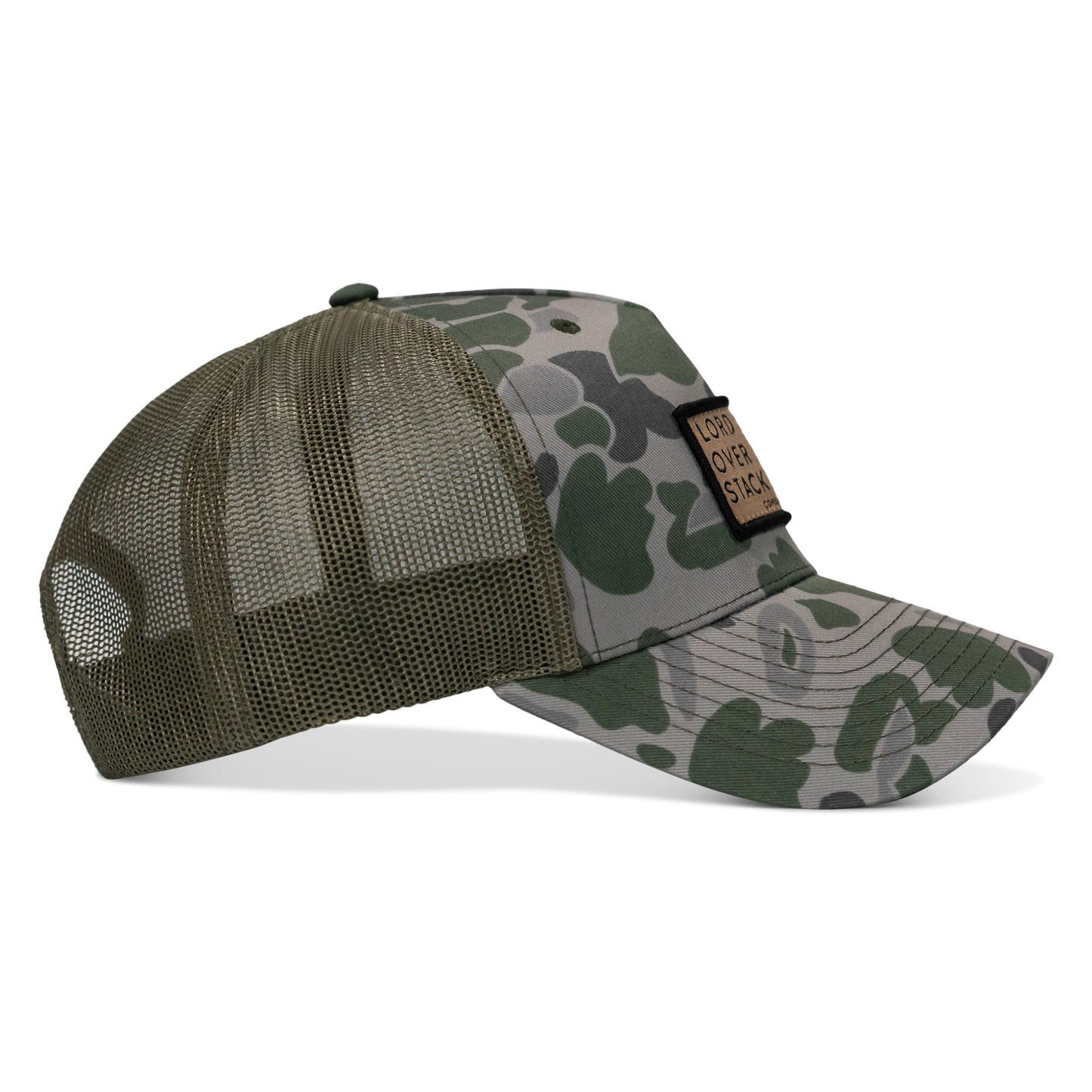 Lord Watch Over Me As I Stack Bodies Tan Patch Snapback Hat