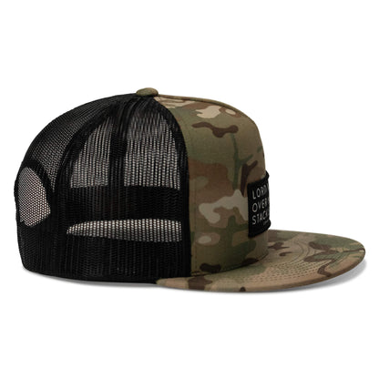 Lord Watch Over Me As I Stack Bodies Patch Flatbill SnapBack Hat