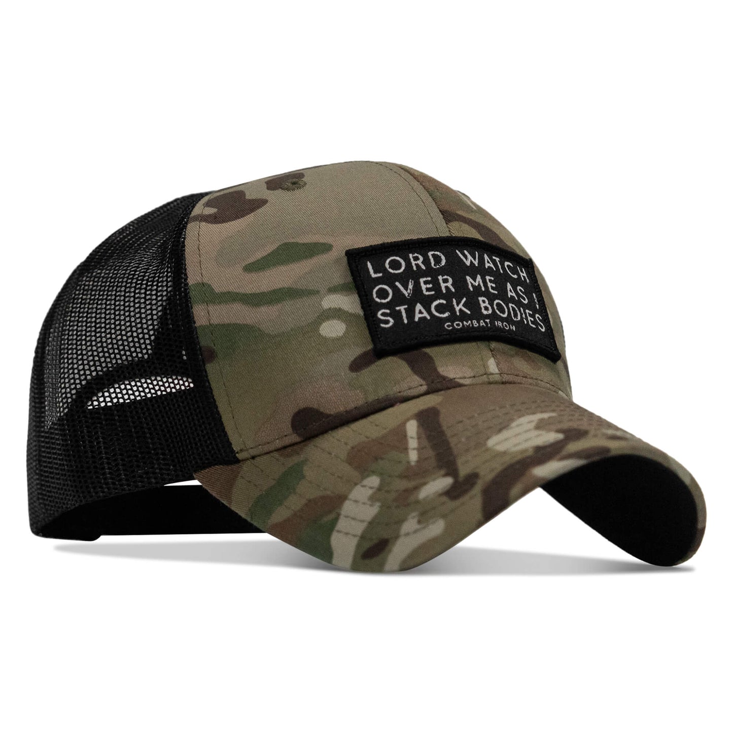 Lord Watch Over Me As I Stack Bodies Patch Snapback Hat