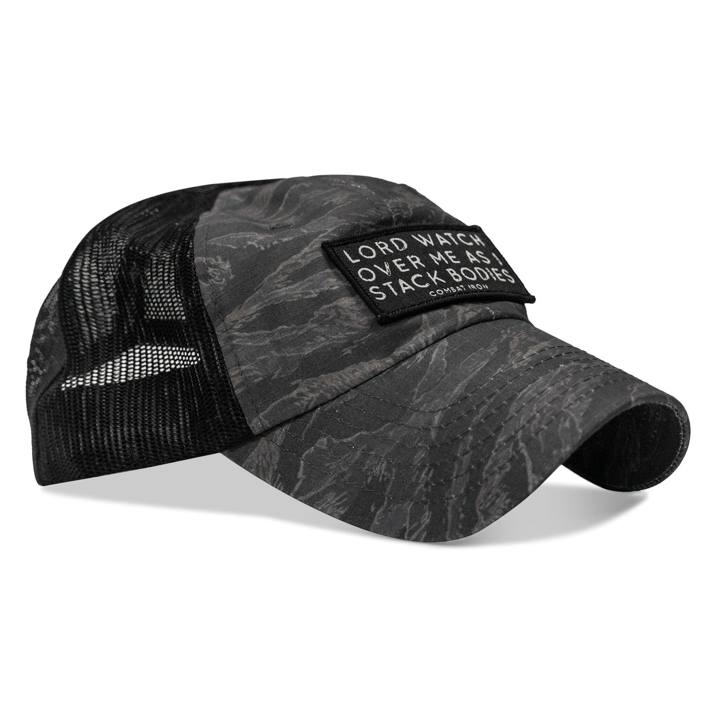 Lord Watch Over Me As I Stack Bodies Patch Tactical Ripstop Mesh Snapback Hat