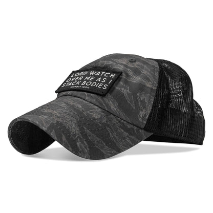 Lord Watch Over Me As I Stack Bodies Patch Tactical Ripstop Mesh Snapback Hat