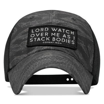 Lord Watch Over Me As I Stack Bodies Patch Tactical Ripstop Mesh Snapback Hat