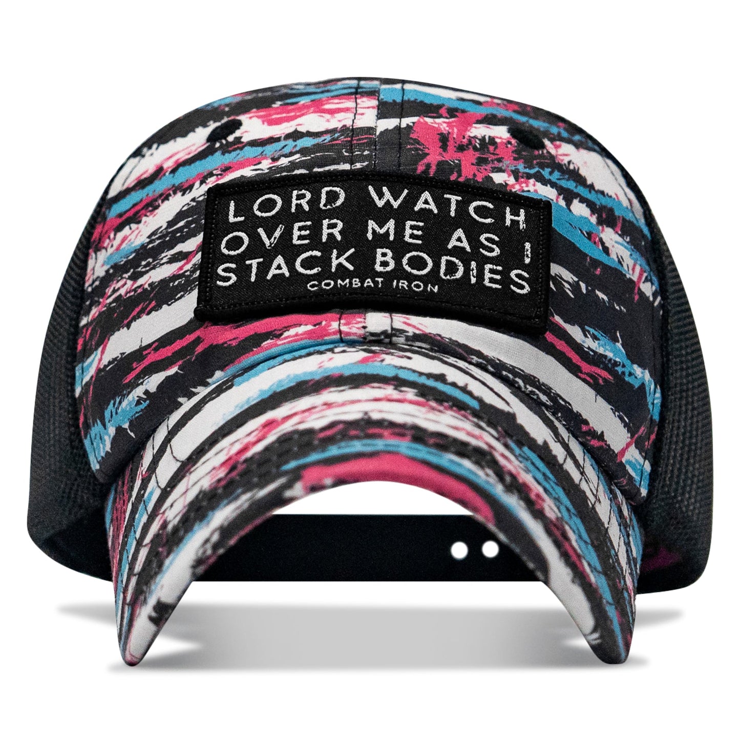 Lord Watch Over Me As I Stack Bodies Patch Tactical Ripstop Mesh Snapback Hat