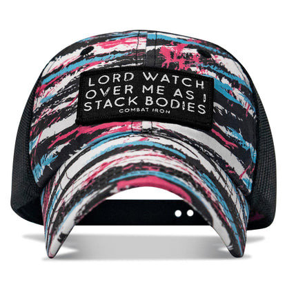 Lord Watch Over Me As I Stack Bodies Patch Tactical Ripstop Mesh Snapback Hat