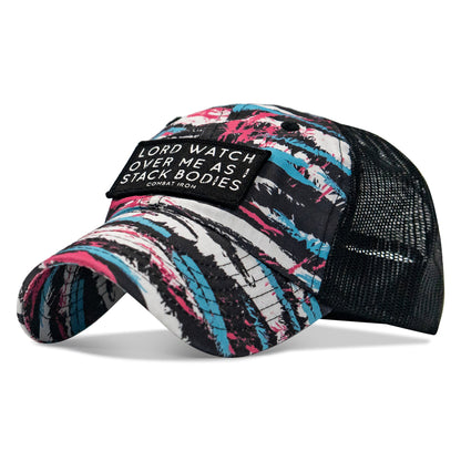 Lord Watch Over Me As I Stack Bodies Patch Tactical Ripstop Mesh Snapback Hat