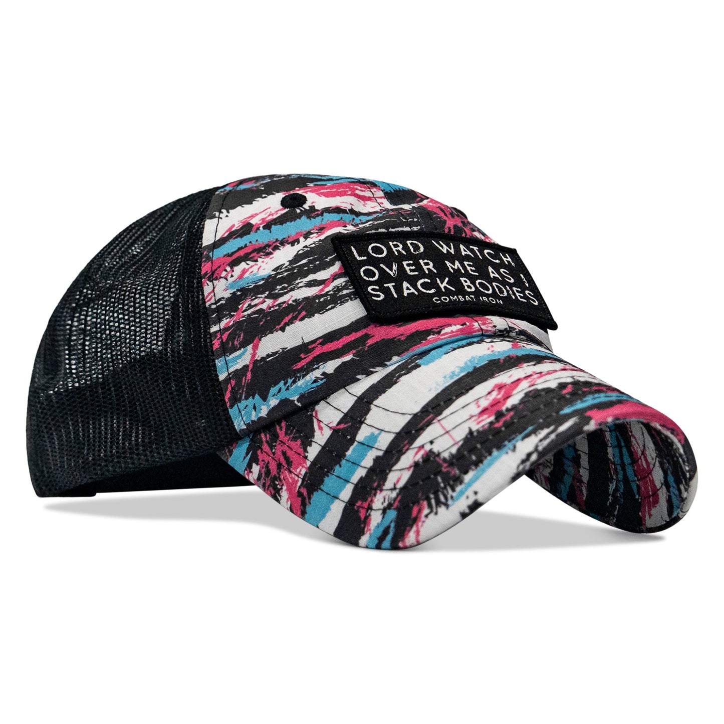 Lord Watch Over Me As I Stack Bodies Patch Tactical Ripstop Mesh Snapback Hat