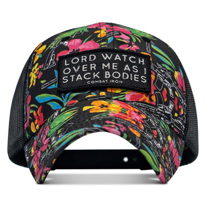 Lord Watch Over Me As I Stack Bodies Patch Tactical Ripstop Mesh Snapback Hat
