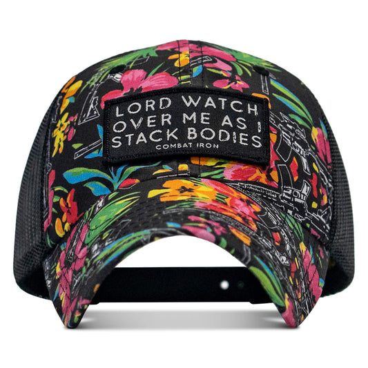 Lord Watch Over Me As I Stack Bodies Patch Tactical Ripstop Mesh Snapback Hat