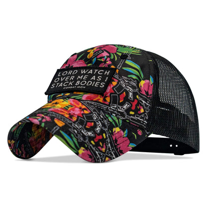 Lord Watch Over Me As I Stack Bodies Patch Tactical Ripstop Mesh Snapback Hat