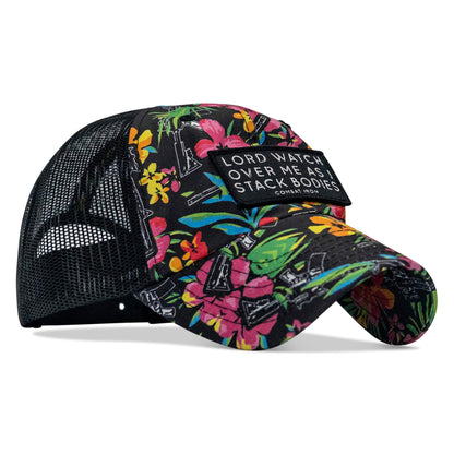 Lord Watch Over Me As I Stack Bodies Patch Tactical Ripstop Mesh Snapback Hat