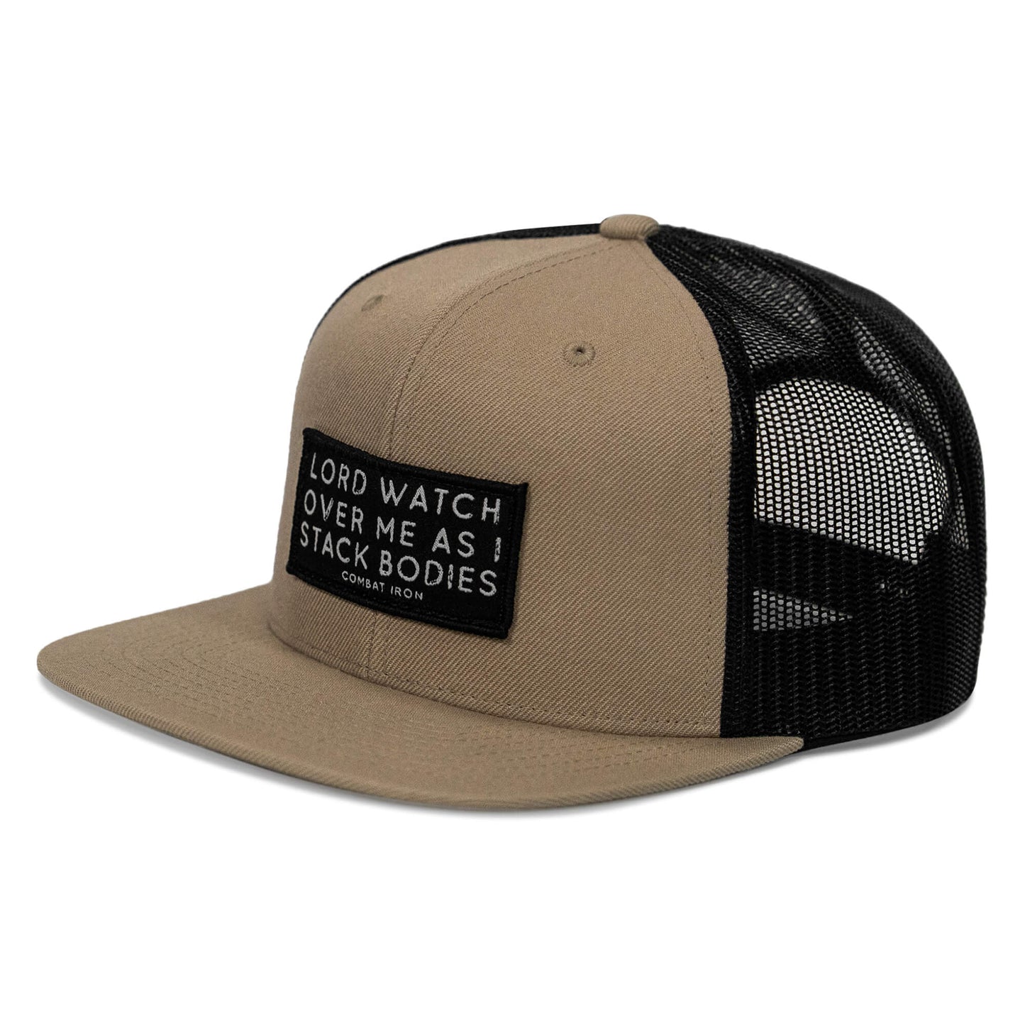 Lord Watch Over Me As I Stack Bodies Patch Flatbill SnapBack Hat