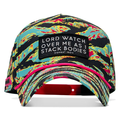 Lord Watch Over Me As I Stack Bodies Patch Waterproof Weekender Snapback