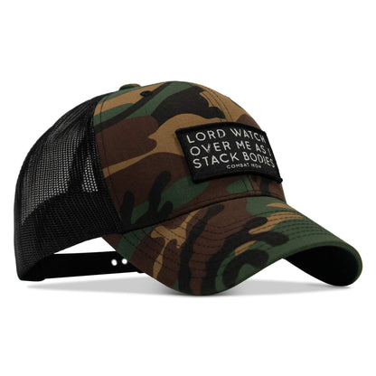 Lord Watch Over Me As I Stack Bodies Patch Snapback Hat
