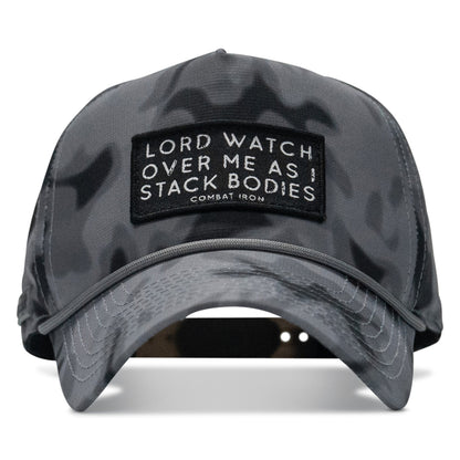 Lord Watch Over Me As I Stack Bodies Patch Waterproof Weekender Snapback