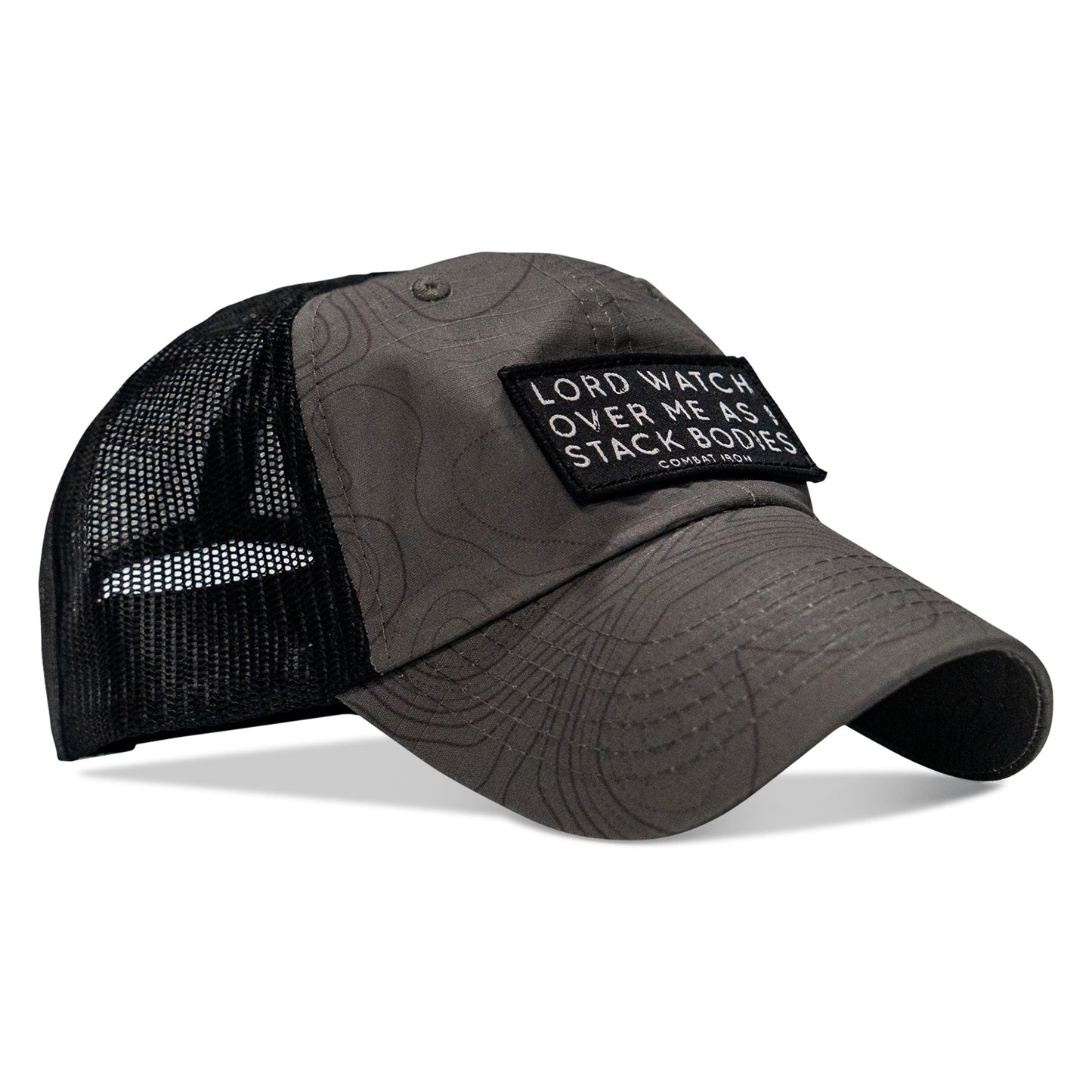 Lord Watch Over Me As I Stack Bodies Patch Tactical Ripstop Mesh Snapback Hat