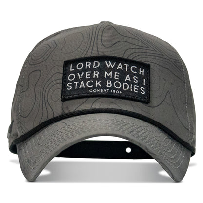 Lord Watch Over Me As I Stack Bodies Patch Waterproof Weekender Snapback