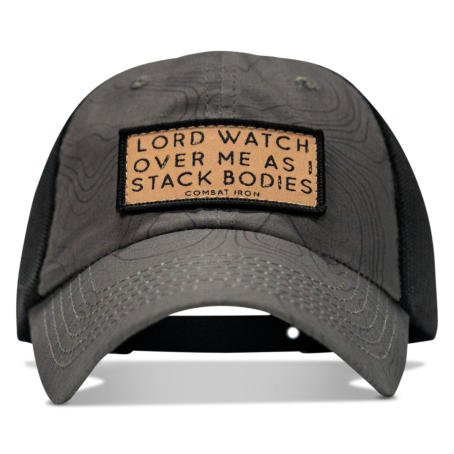 Lord Watch Over Me As I Stack Bodies Tan Patch Tactical Ripstop Mesh Snapback Hat