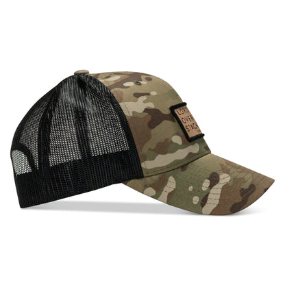 Lord Watch Over Me As I Stack Bodies Tan Patch Snapback Hat