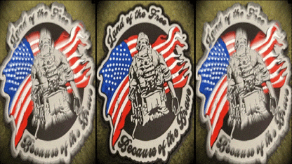 Land of the Free Because of the Brave - 3.75 inch PVC Patch