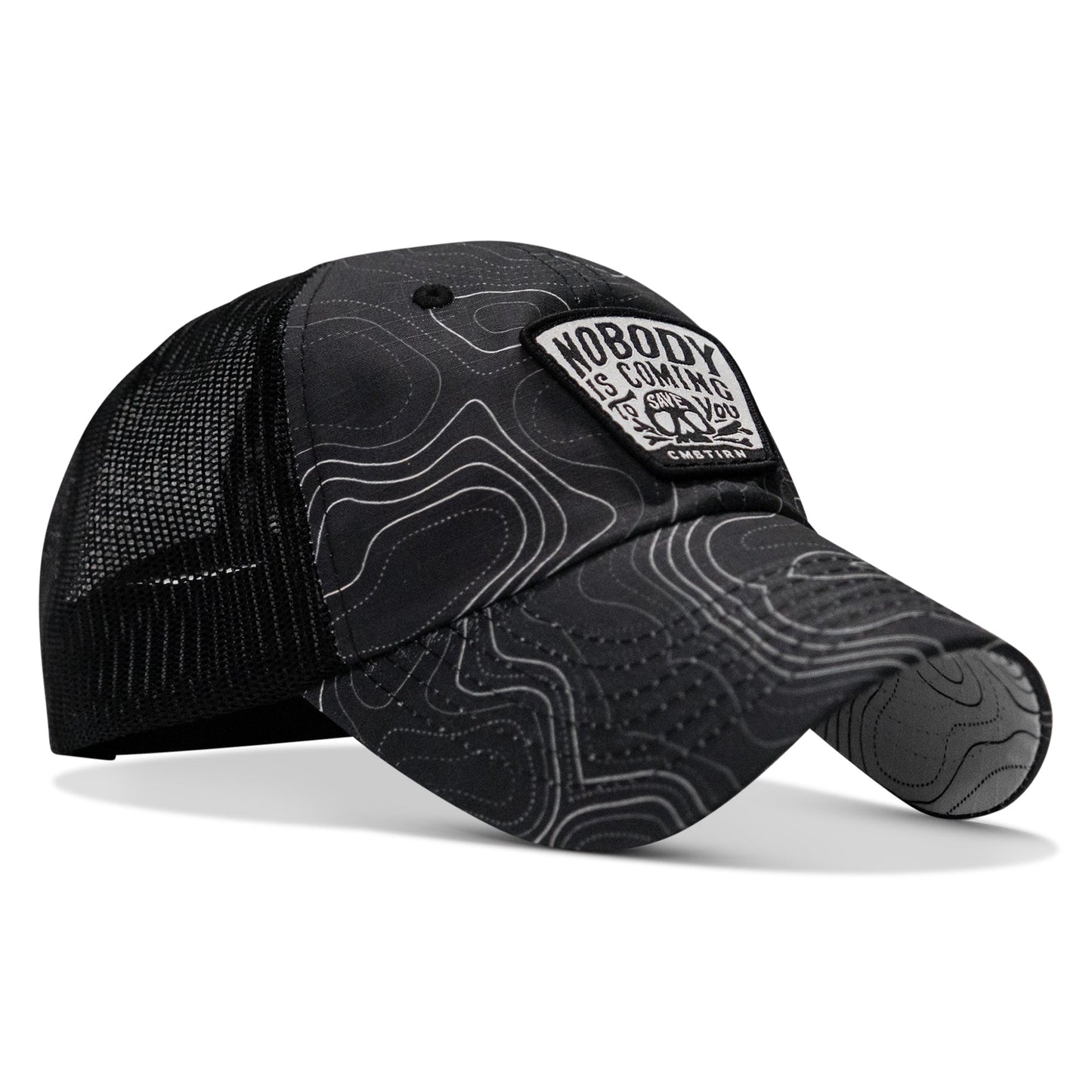 Nobody Is Coming To Save You Skull Patch Ripstop Snapback