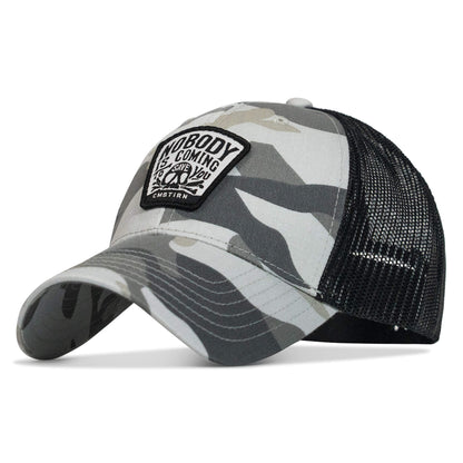 Nobody Is Coming To Save You Skull Patch Snapback Hat