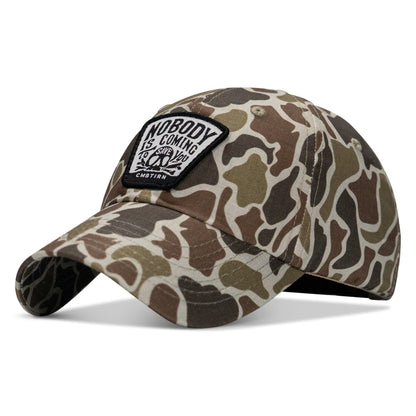 Nobody Is Coming To Save You Skull Patch Ripstop Snapback
