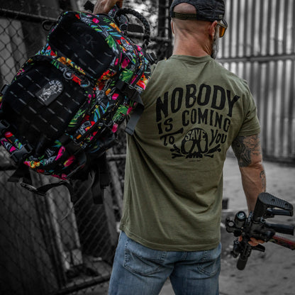 Nobody Is Coming To Save You Skull Men's T-Shirt