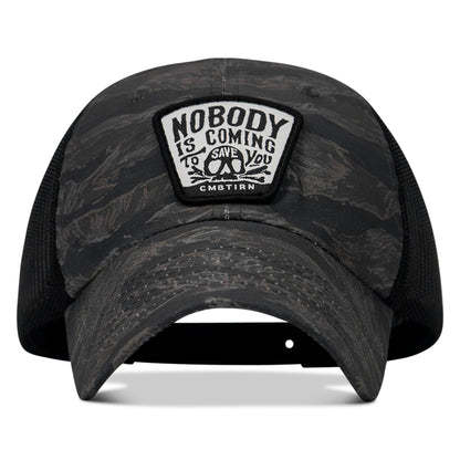 Nobody Is Coming To Save You Skull Patch Ripstop Snapback