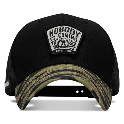Nobody Is Coming To Save You Skull Patch Original Ripstop Snapback Hat