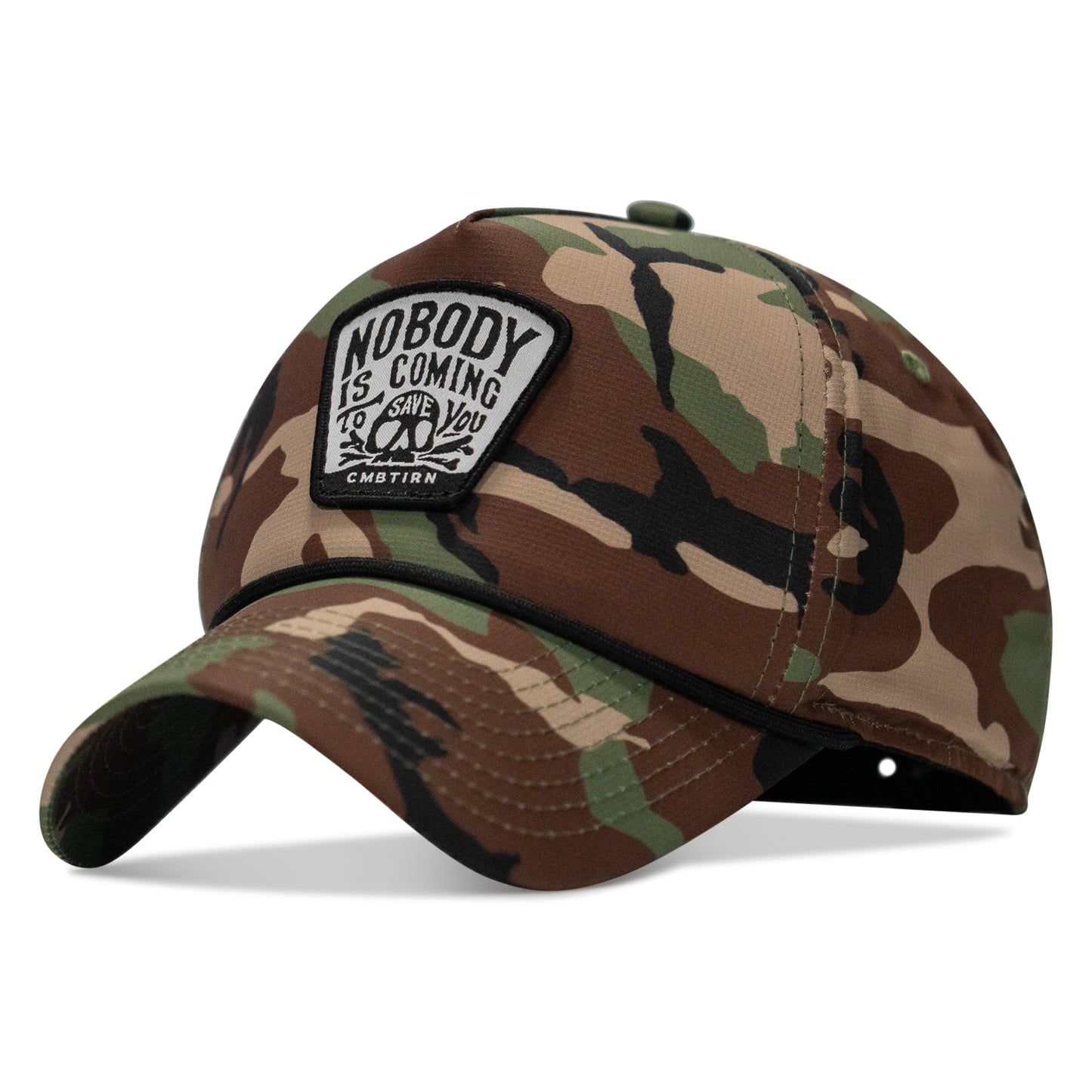 Nobody Is Coming To Save You Skull Patch Waterproof Weekender Snapback