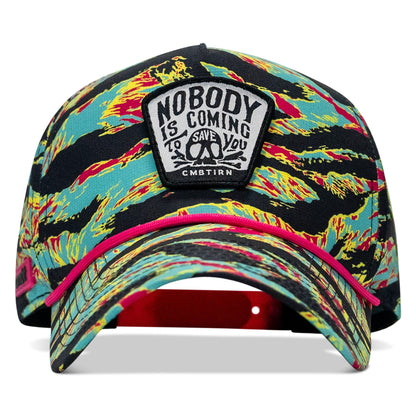 Nobody Is Coming To Save You Skull Patch Waterproof Weekender Snapback