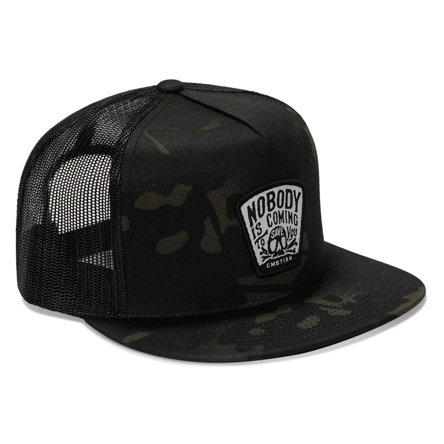 Nobody Is Coming To Save You Patch Flatbill Snapback Hat