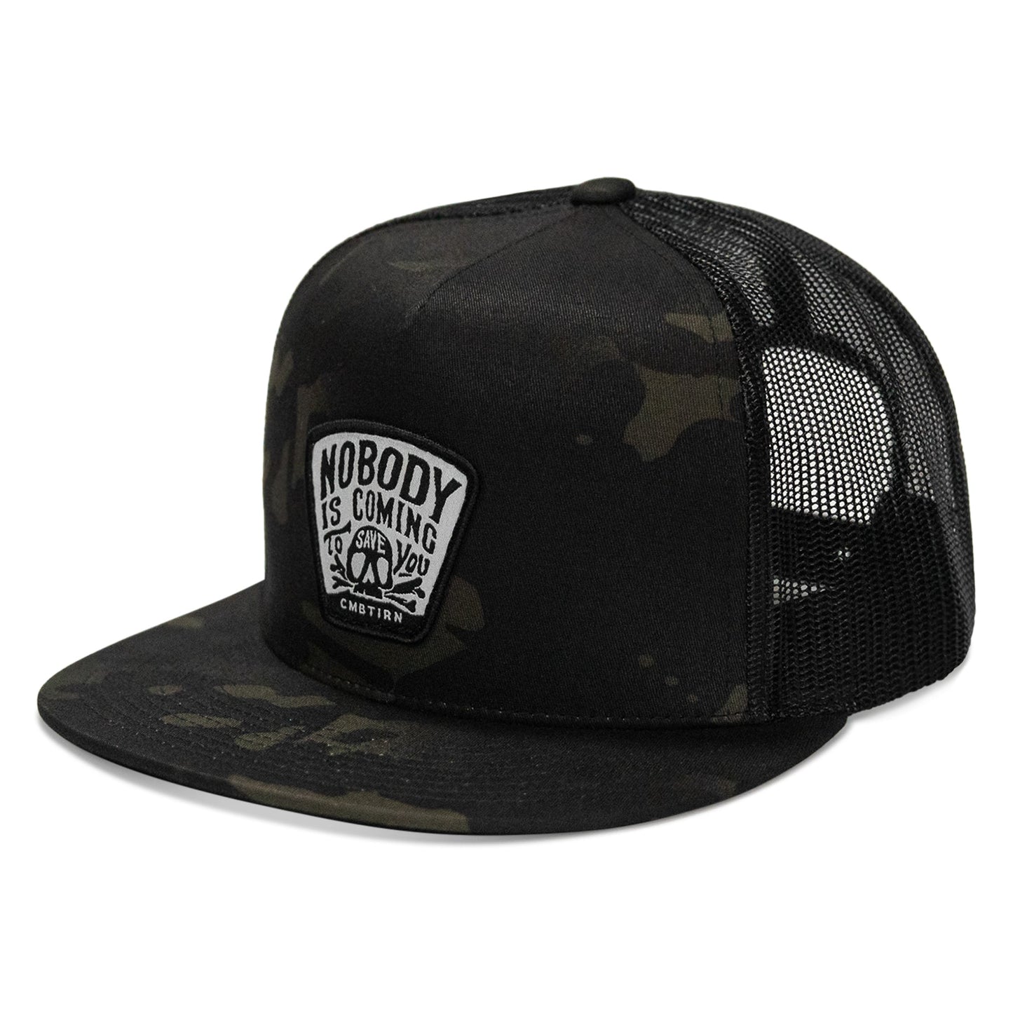 Nobody Is Coming To Save You Patch Flatbill Snapback Hat