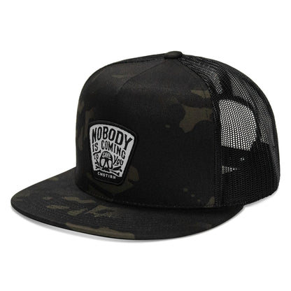 Nobody Is Coming To Save You Patch Flatbill Snapback Hat