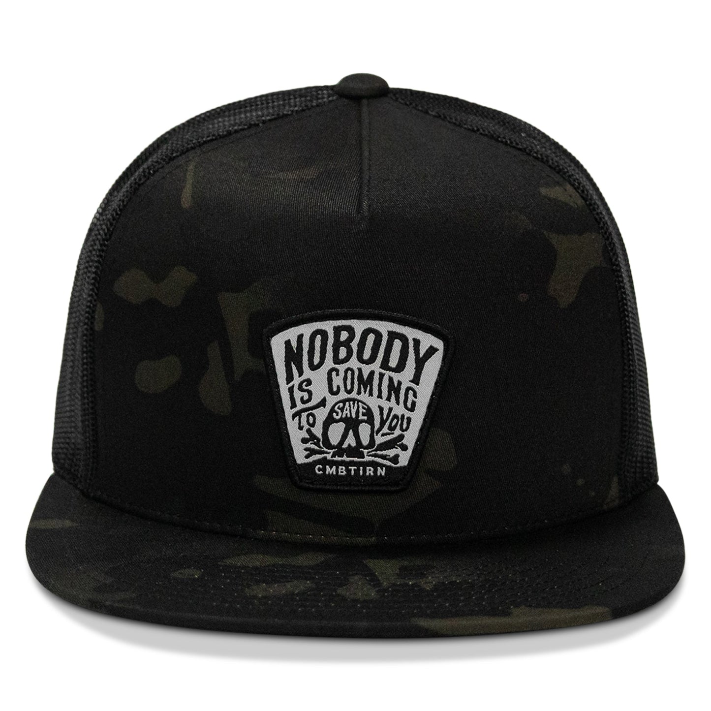Nobody Is Coming To Save You Patch Flatbill Snapback Hat