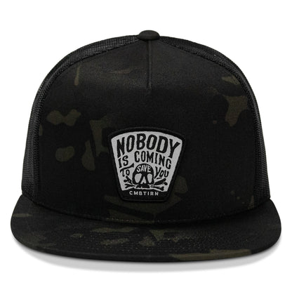 Nobody Is Coming To Save You Patch Flatbill Snapback Hat