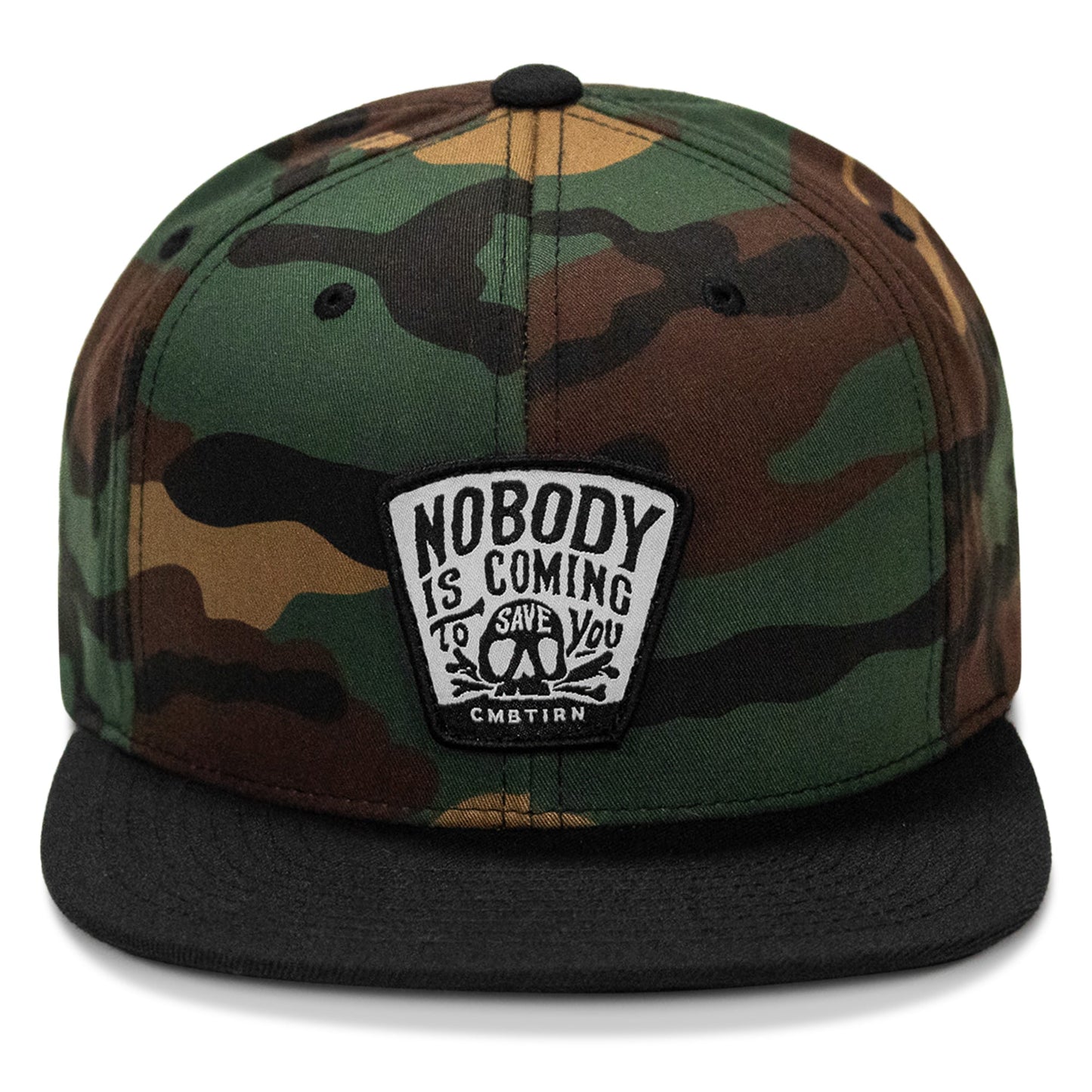 Nobody Is Coming To Save You Patch Flatbill Snapback Hat
