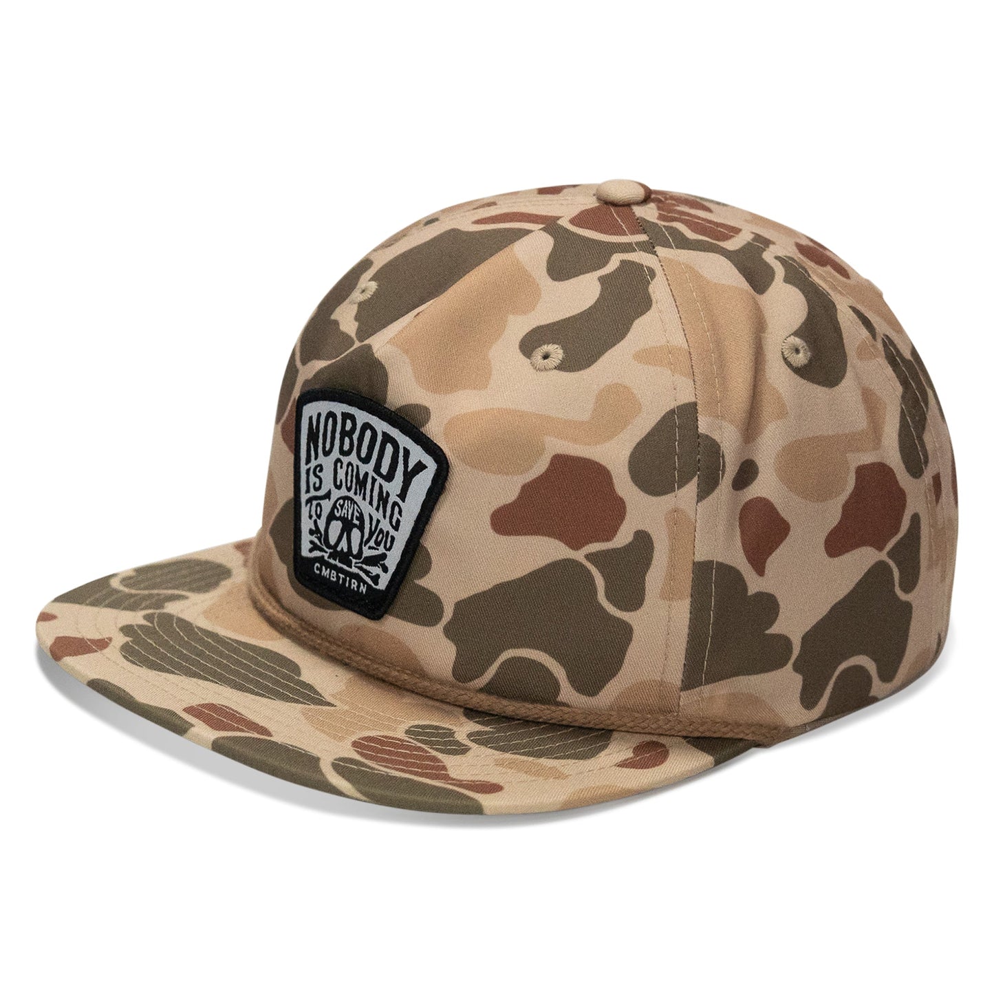 Nobody Is Coming To Save You Patch Flatbill Snapback Hat
