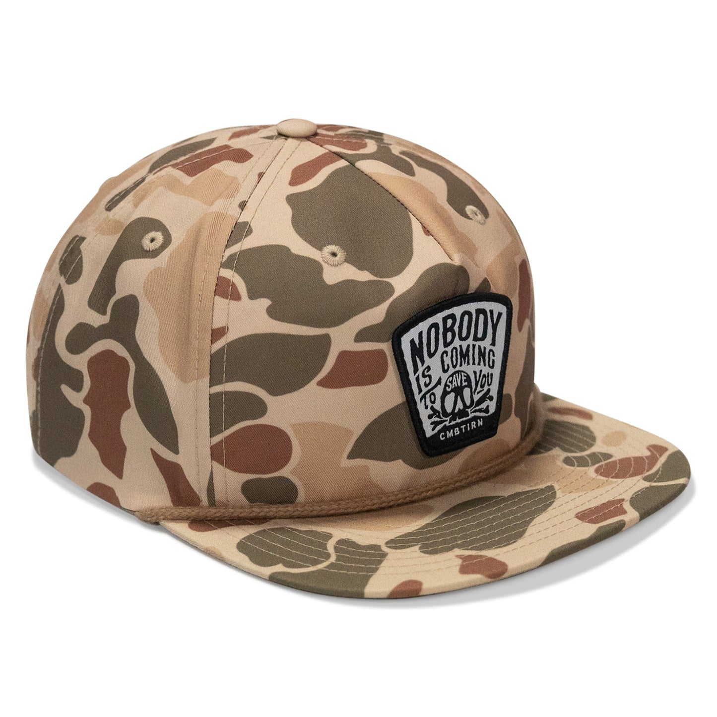 Nobody Is Coming To Save You Patch Flatbill Snapback Hat